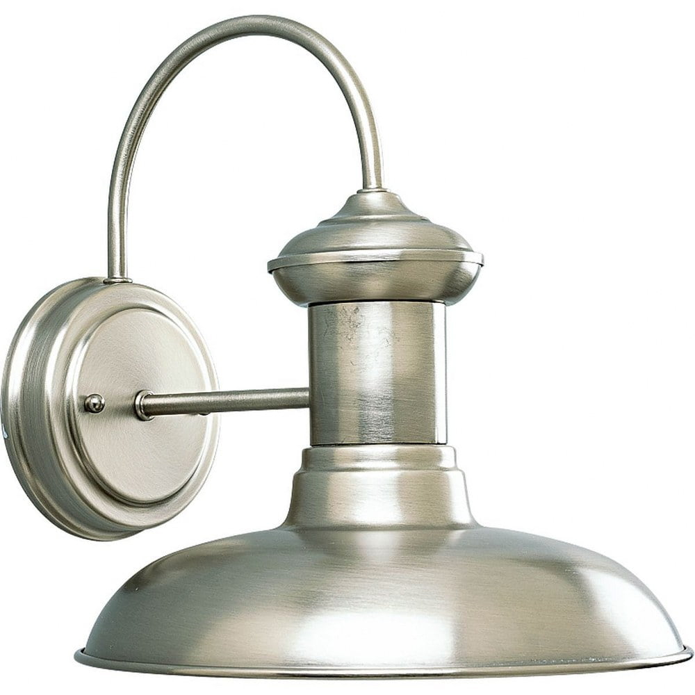Progress Lighting Brookside 1-Light Antique Nickel Steel Wall Lantern