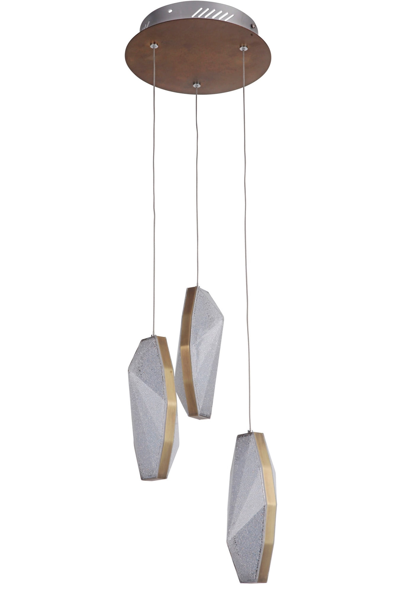 P770PAB3-LED-Craftmade Lighting-90W 3 LED Mini Pendant - 11 inches wide by 106.75 inches high-Patina Aged Brass Finish
