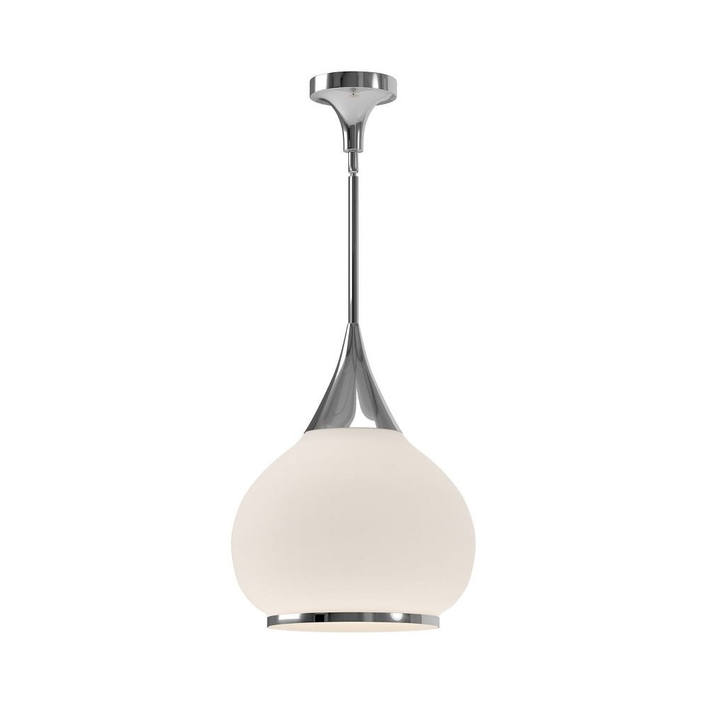 PD524214CHOP-Alora Lighting-Hazel - 1 Light Pendant-17.75 Inches Tall and 14.13 Inches Wide-Chrome Finish-Matte Opal Glass Color