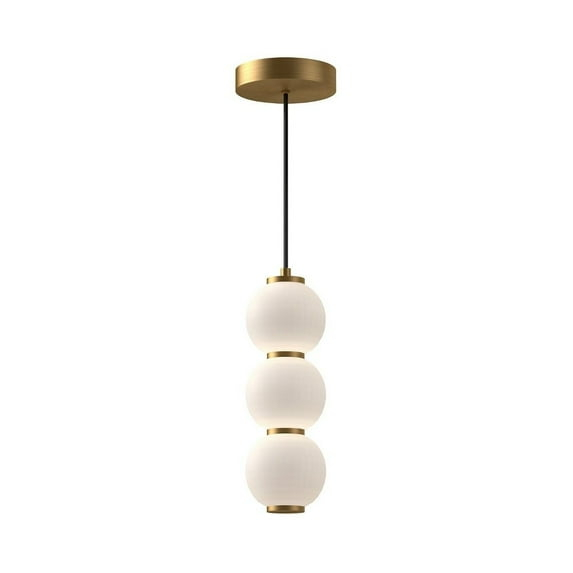 PD530313AGOP-Alora Lighting-Bijou - 20W LED Pendant-19.75 Inches Tall and 6.38 Inches Wide-Aged Gold Finish    -Traditional Installation