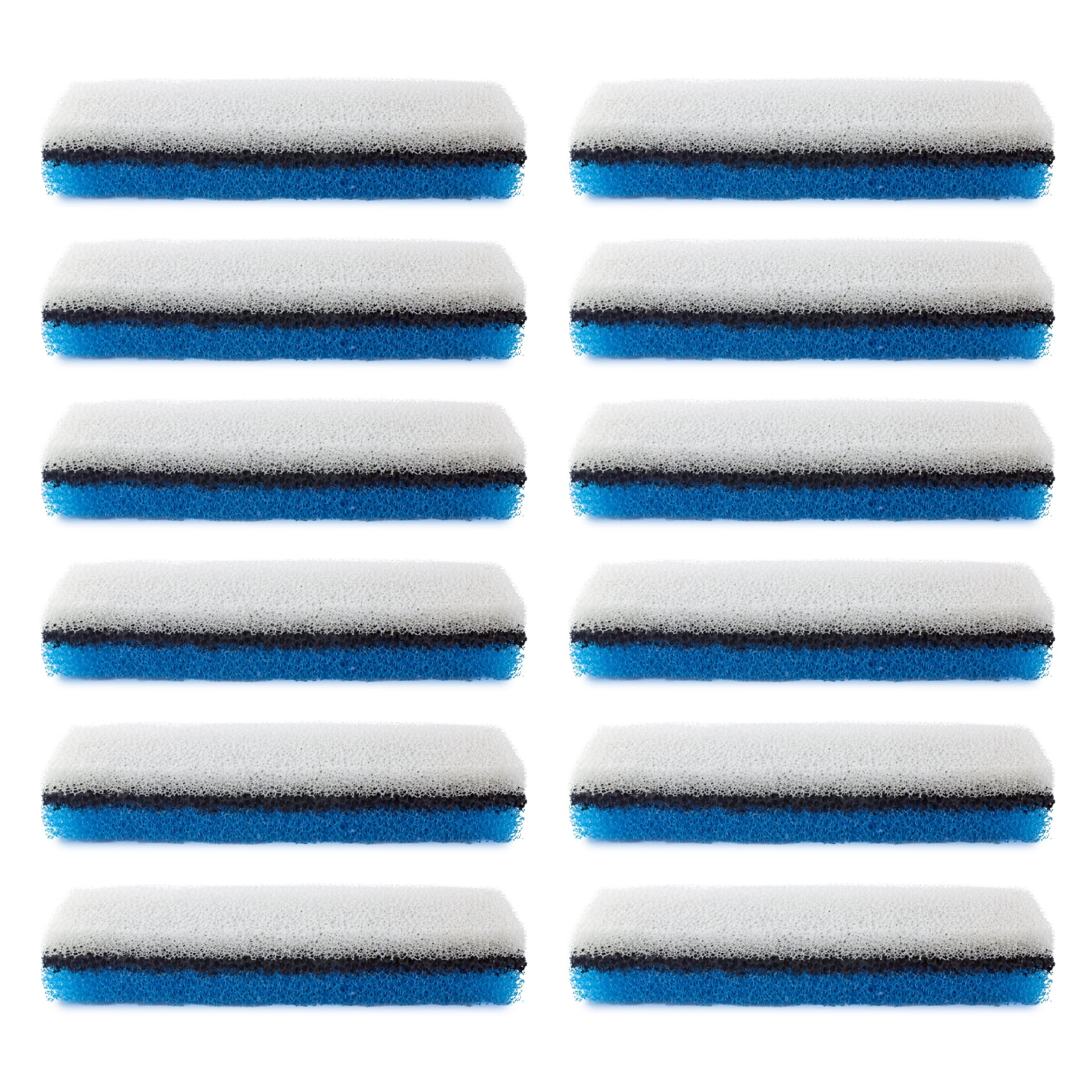 PET STANDARD Premium Water Filter Compatible with NPET® WF020 Water Fountain. Rectangular-Shaped, Washable Pet Fountain Filters with Triple Filtration System, Pack of 12  [Compatibility] PET STANDARD