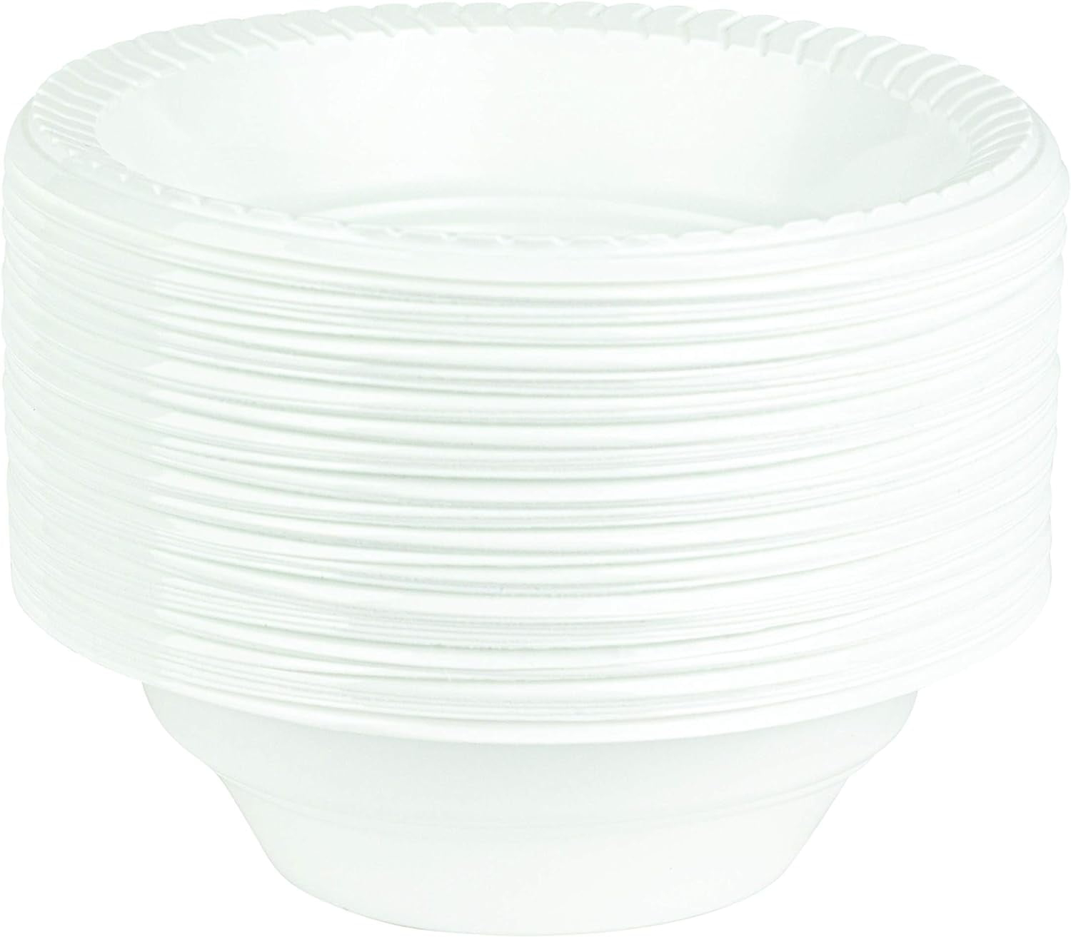 PLASTICPRO 16 Oz White Plastic Bowls Round Disposable Microwavable Bowls, 200-Pack
