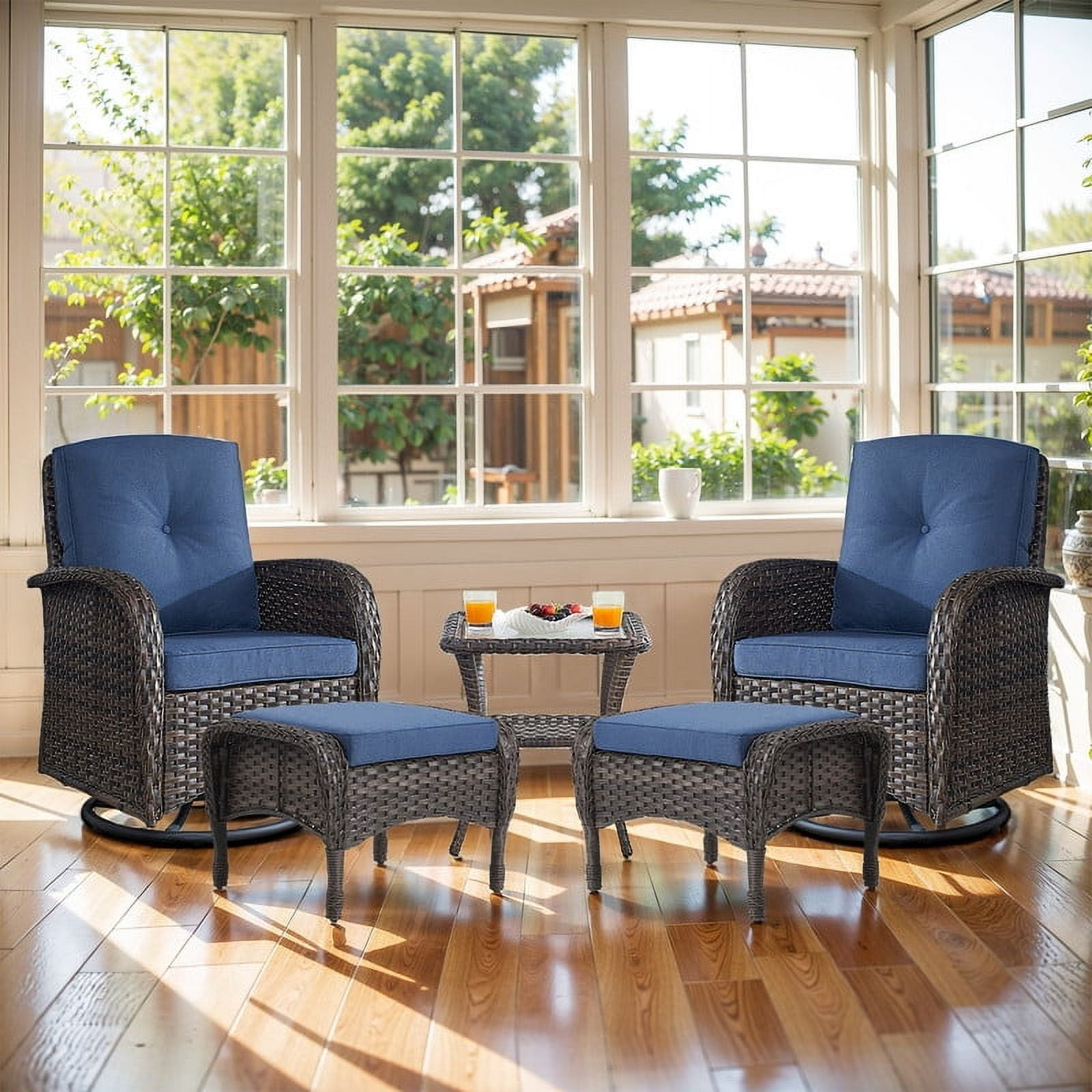 POCASSY Wicker Outdoor Glider