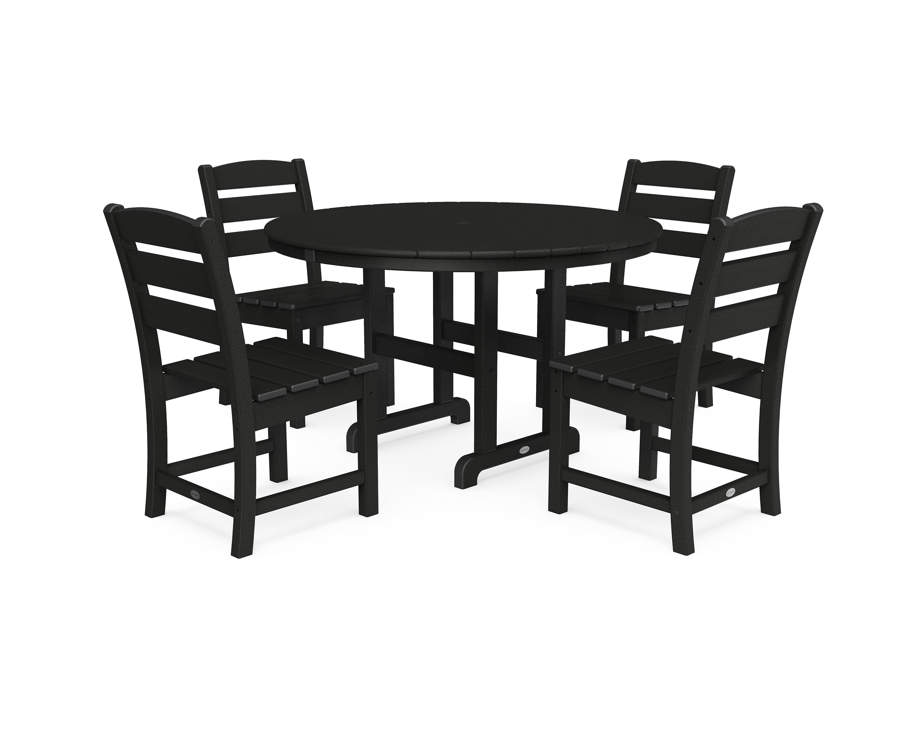 Lakeside 5-Piece Round Farmhouse Side Chair Dining Set