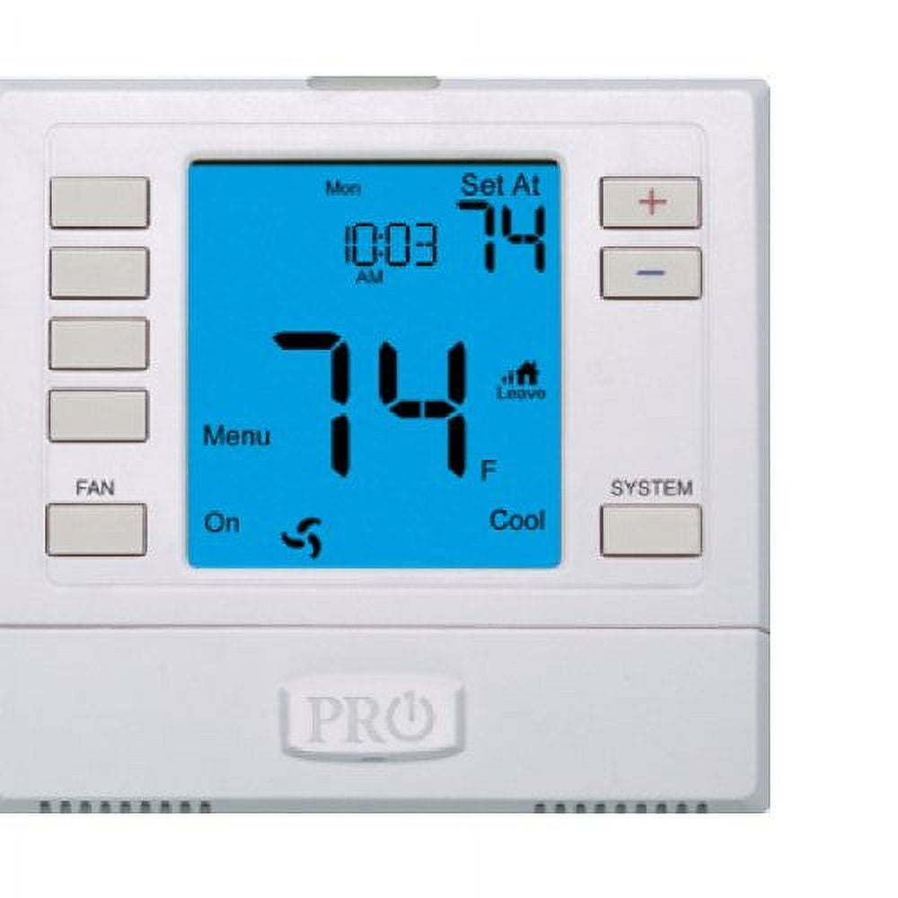 PRO1 IAQ T755 3 Hot/2 Cold 7 Day Thermostat with 4-Sq-Inch Screen , White