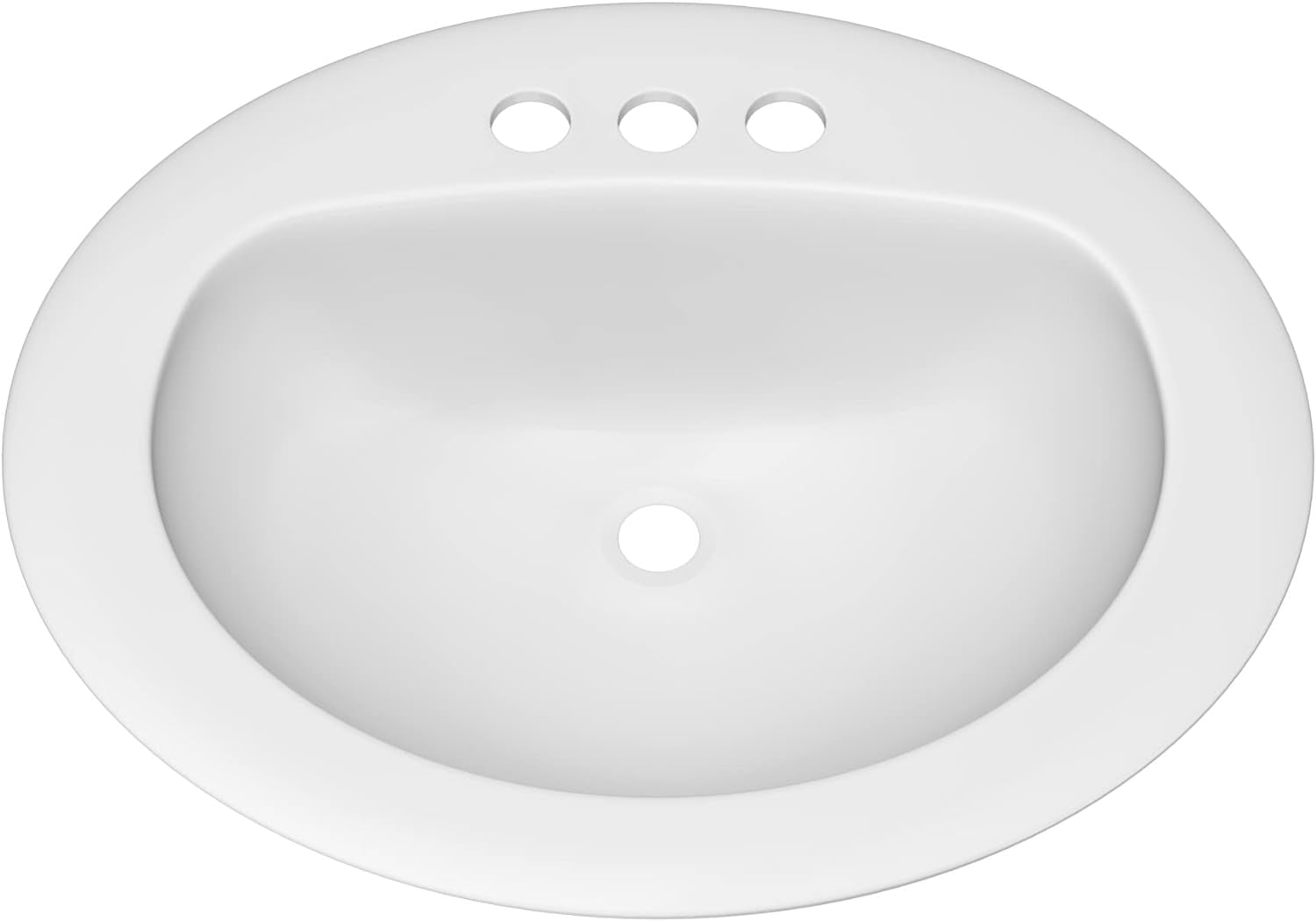 Proflo PF20174WH Proflo 17'' Vitreous China Oval Bathroom Sink with Overflow