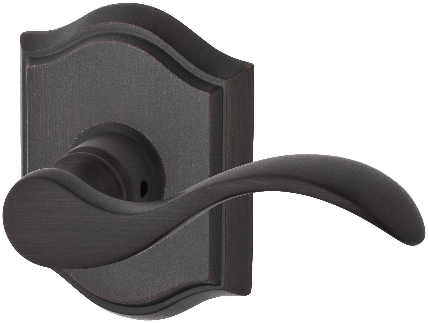 Curve Privacy Door Lever with Traditional Arch Rose