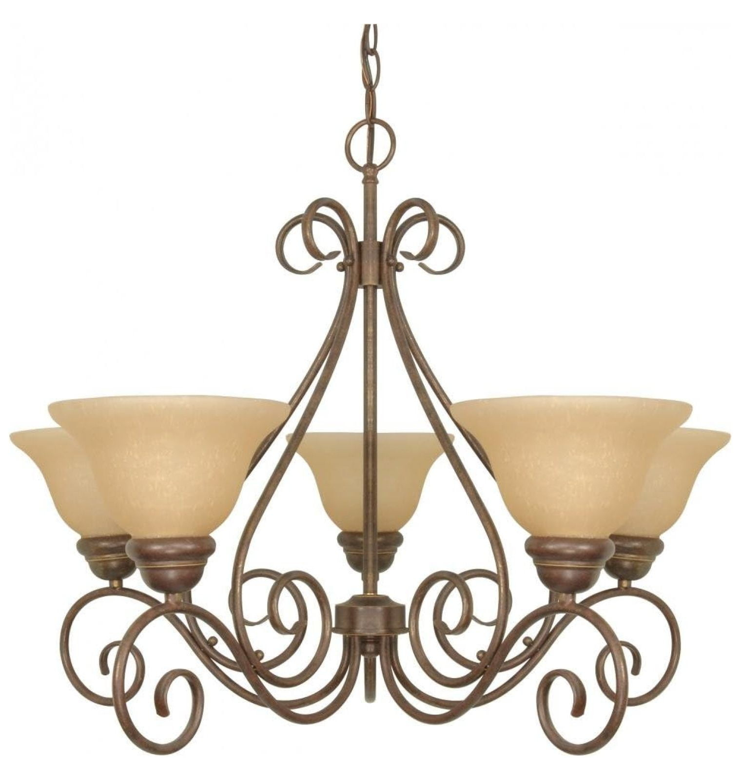 PaFagwy 60/1023 Five Light Chandelier, Sonoma Bronze