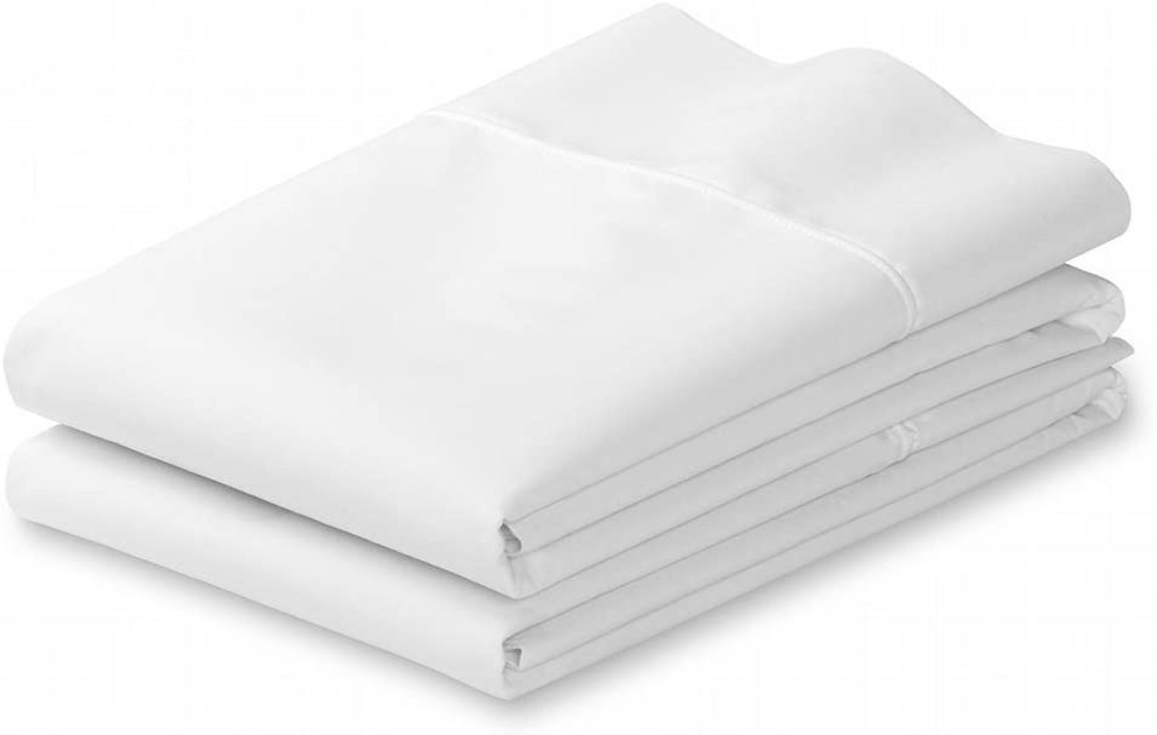 Pacific Linens Fundas de Almohada de Mezcla de Algodón Tamaño Queen Blanco, Fundas de Almohada de Calidad de Hotel, Paquete de 2 (Queen)