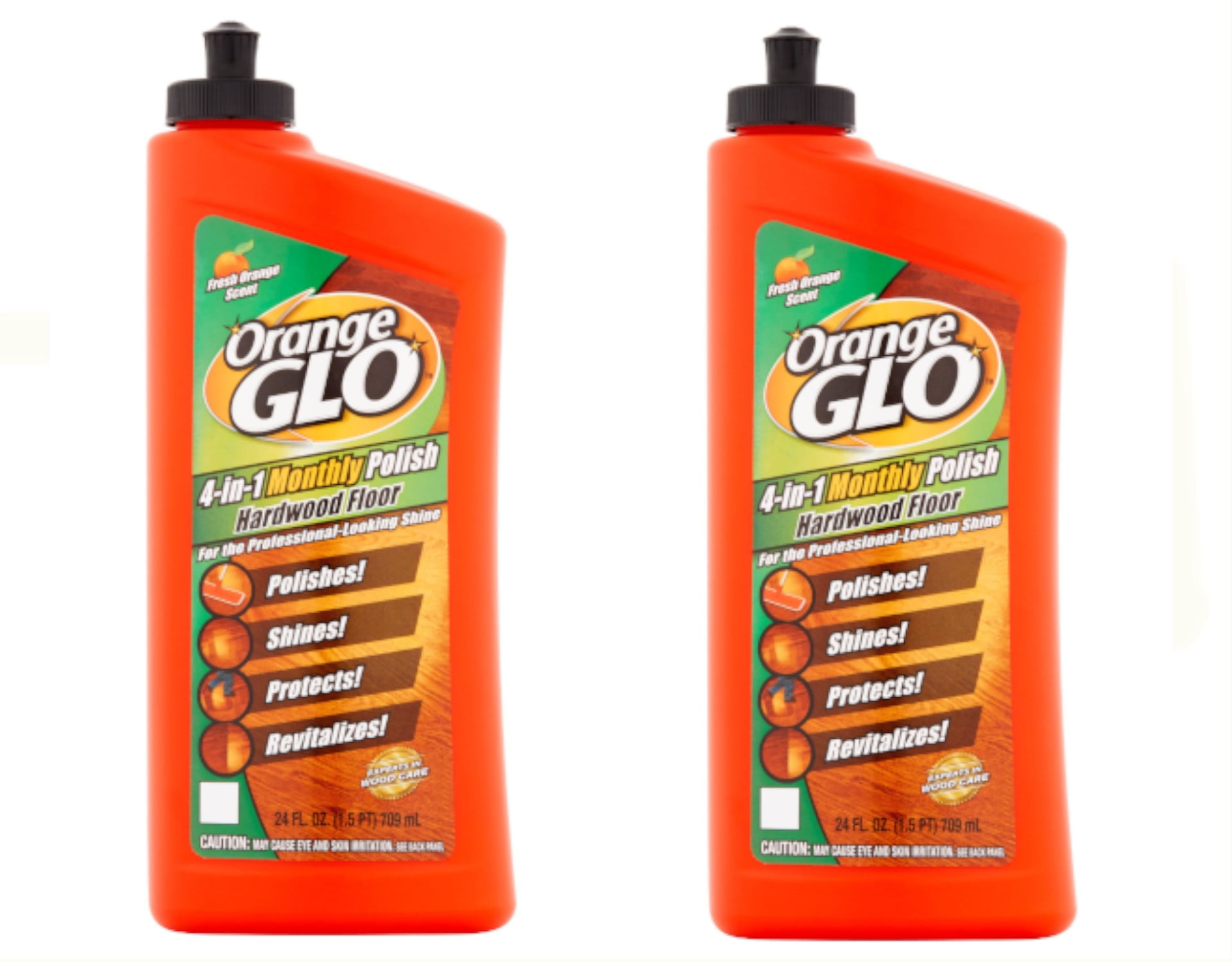 Pack of 2 Orange Glo Fresh Orange Scent 4-in-1 Monthly Polish Hardwood Floor, 24 fl oz