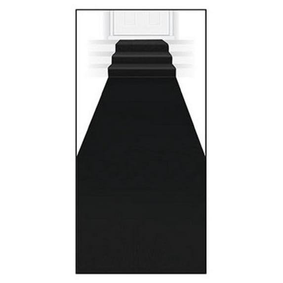 Party Central Pack of 6 Black Carpet Party Aisle Runners Party Decorations 2' x 15'