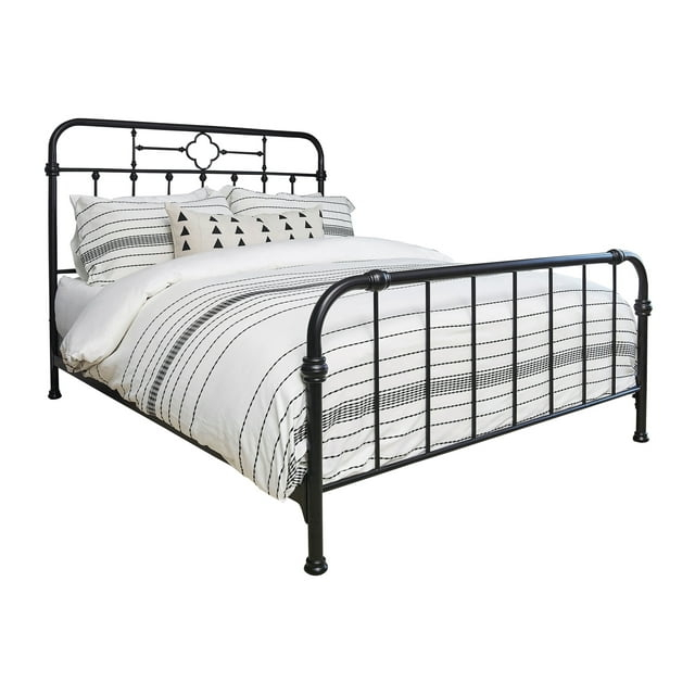 Packlan Queen Metal Panel Bed Matte Black