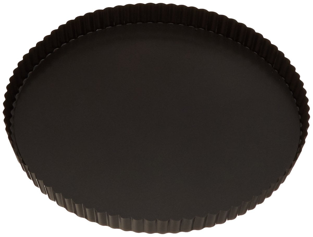 Paderno World Cuisine 12.5 Inch Fluted Non-Stick Tart Pan with Removable Bottom