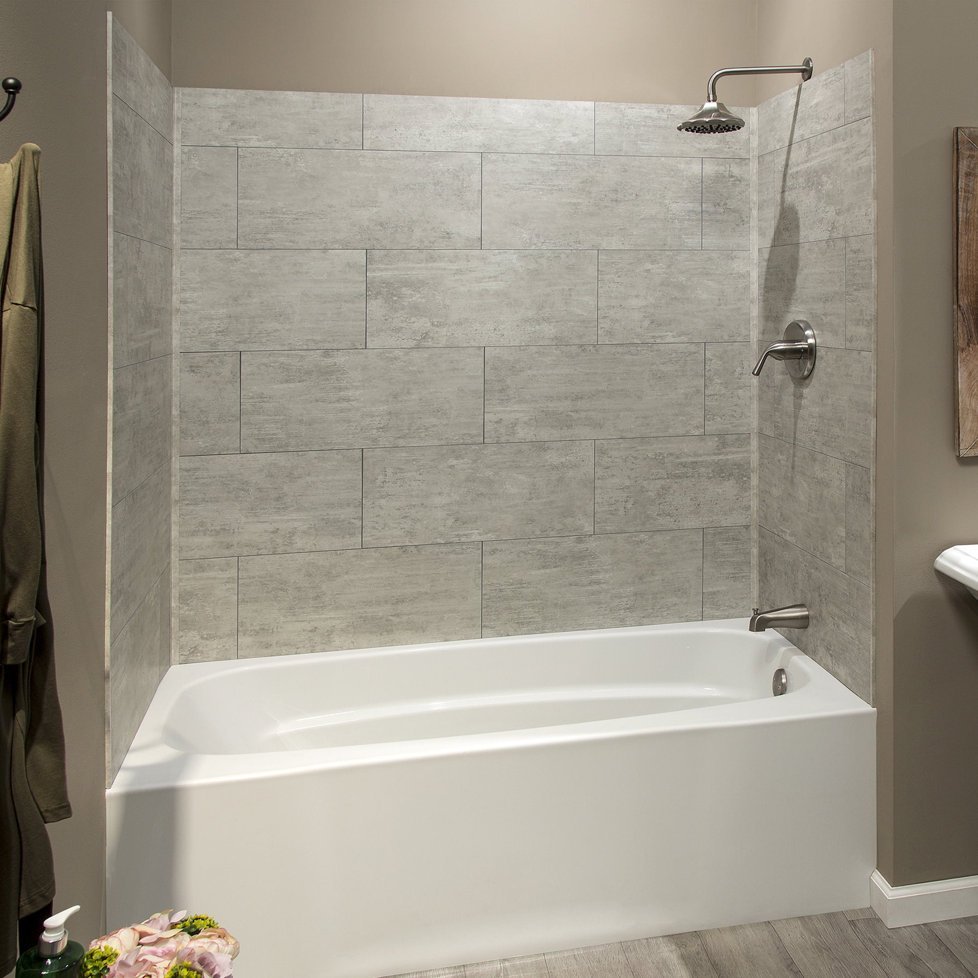 Palisade 23.2 in. x 11.1 in. Tile Shower and Tub Surround Kit