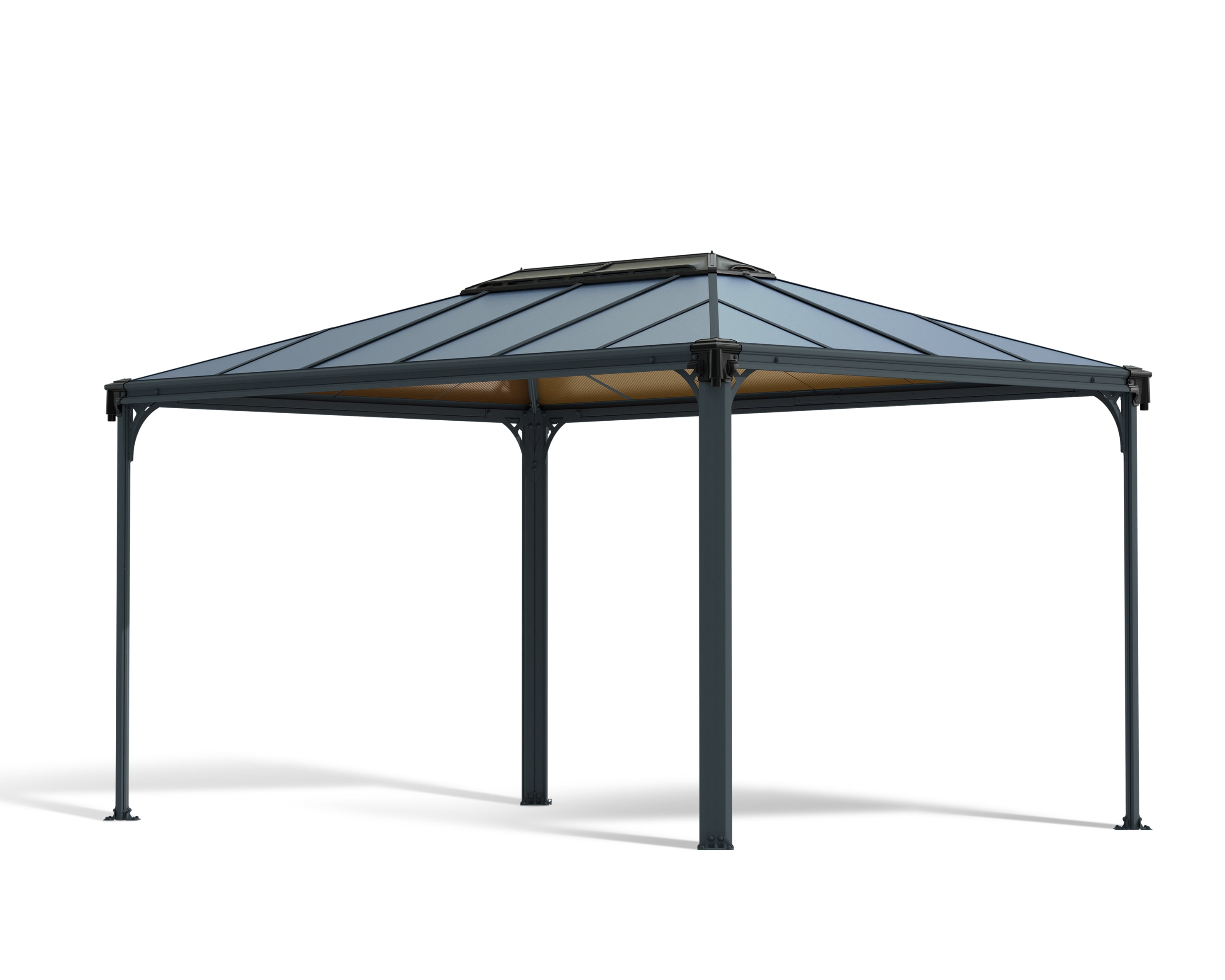 Palram - Canopia Martinique 4300 10' x 14' Polycarbonate/Aluminum Gazebo - Gray/Bronze
