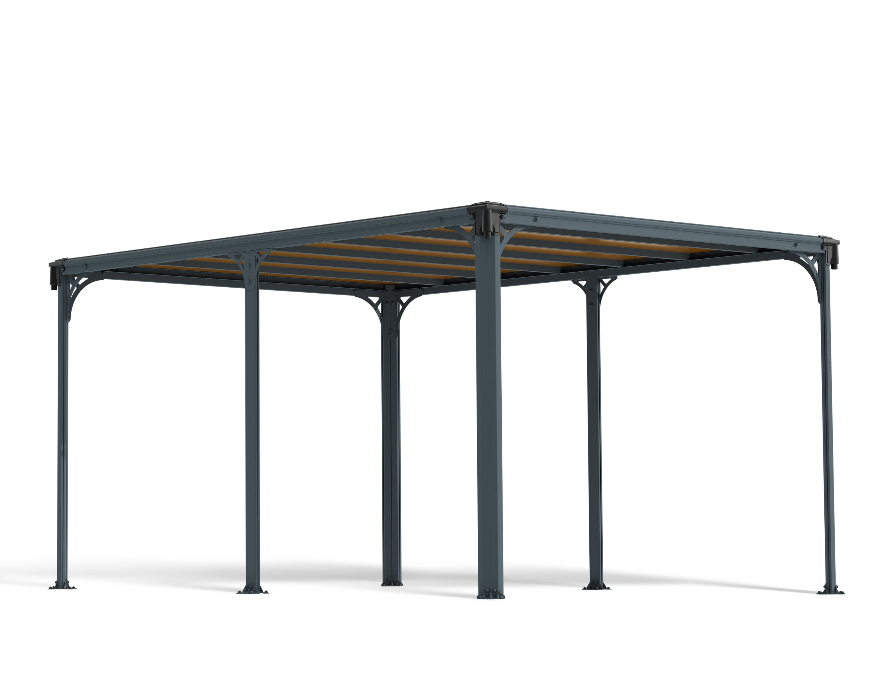 Palram - Canopia Milano 4300 10' x 14' Polycarbonate/Aluminum Gazebo - Gray/Bronze