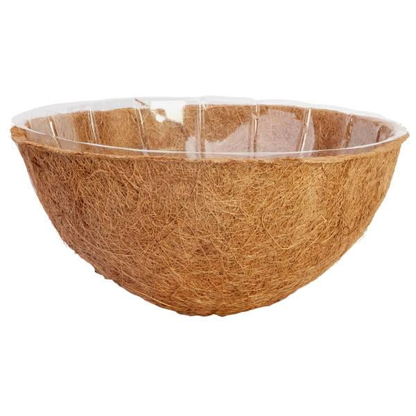 Living Accents 14 in. D Coco Fiber Basket Liner Brown