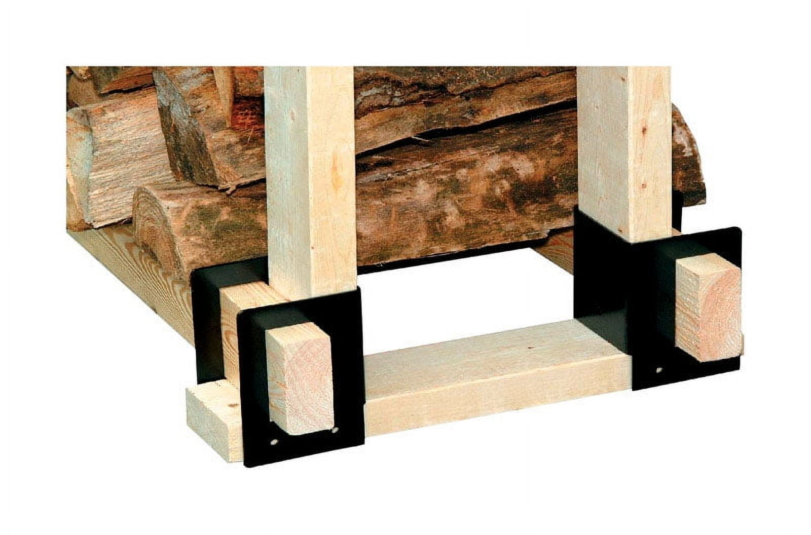 Panacea Black Powder Coated Steel Log Rack Bracket