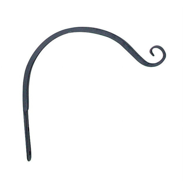 Panacea 12 In. Black Powder-Coated Curved Wrought Iron Hanging Plant Bracket