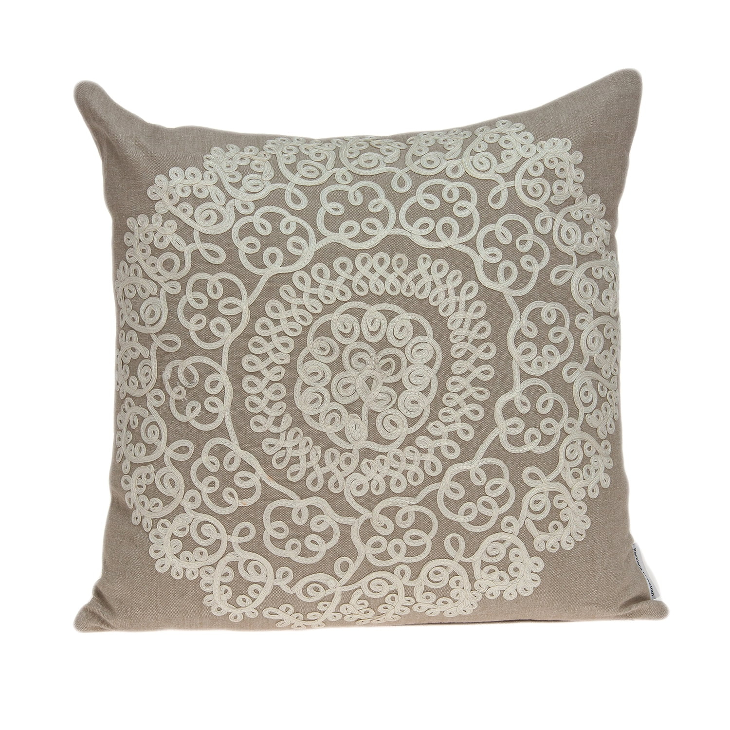 Parkland Collection Arlene Beige Throw Pillow