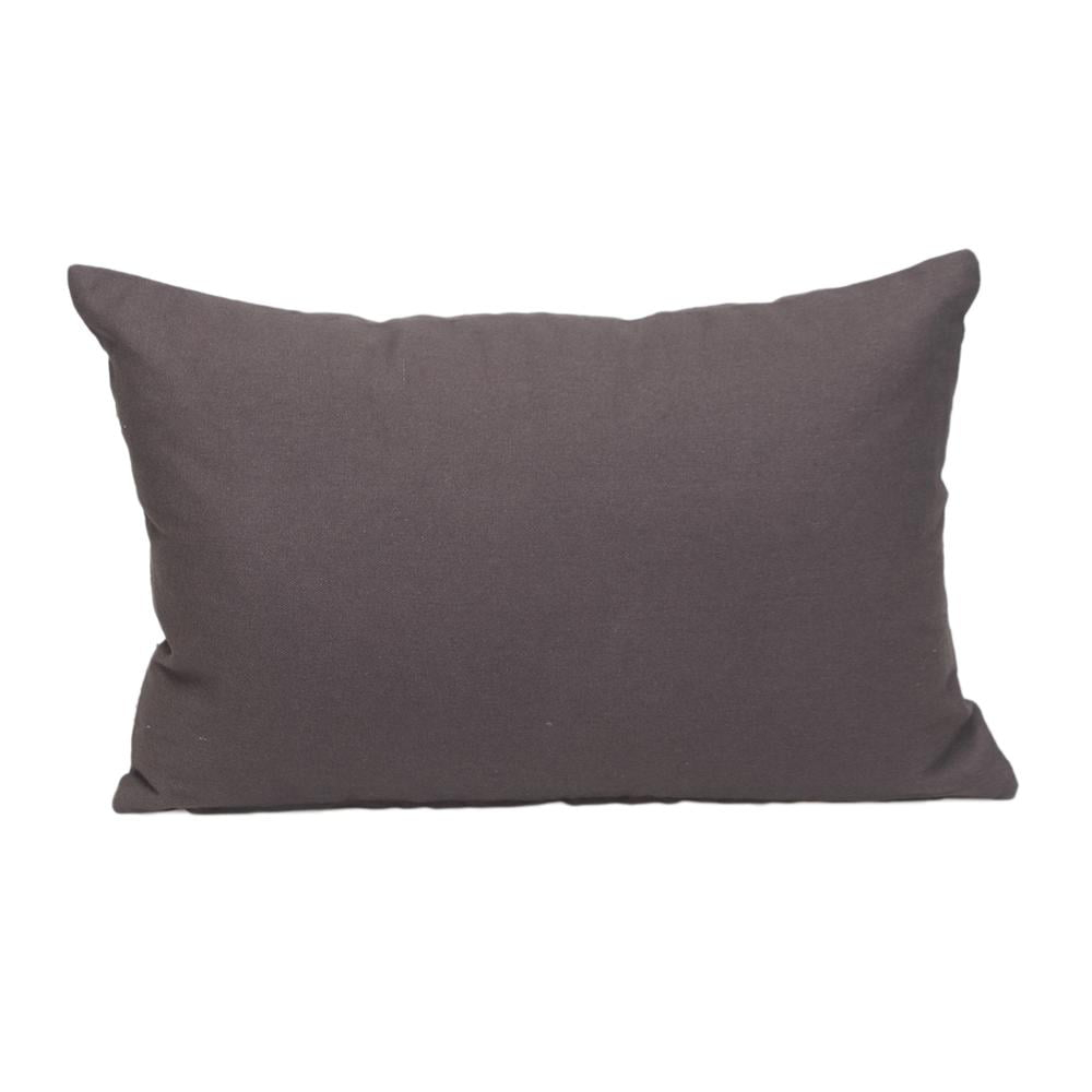 Parkland Collection Transitional Solid Charcol 18" X 12" Pillow