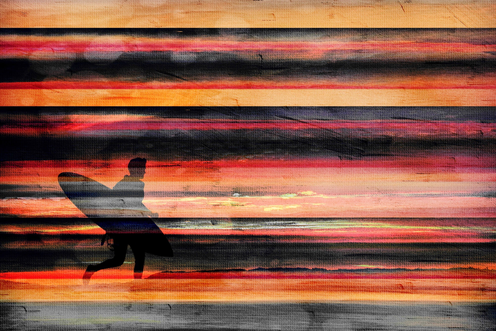 Parvez Taj "That Last Wave" Print on Canvas