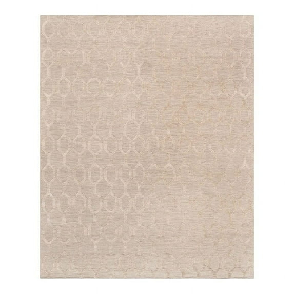 Pasargad Home Transitional Collection Hand-Woven Silk & Wool Area Rug- 5' 0" X 8' 0"