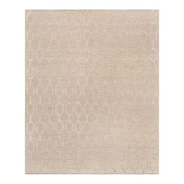Pasargad Home Transitional Collection Hand-Woven Silk & Wool Area Rug- 5' 0" X 8' 0"