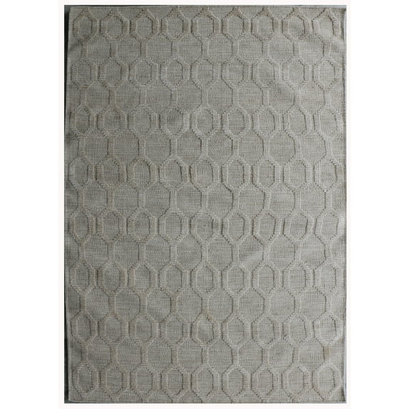 Pasargad Home Transitional Collection Hand-Woven Silk & Wool Area Rug- 5' 0" X 8' 0"