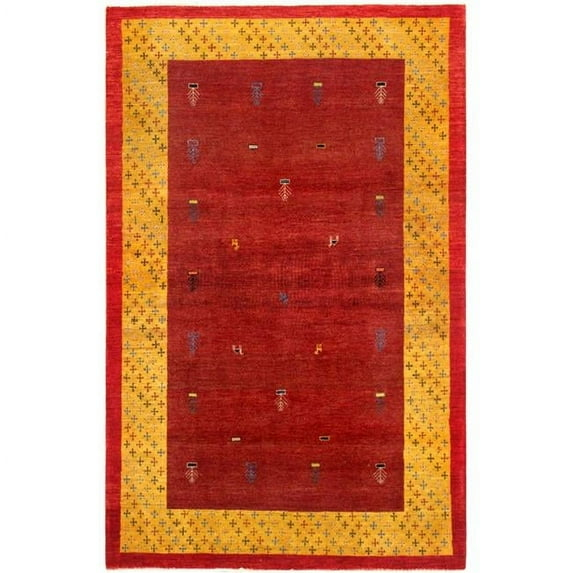 Pasargad Tribal One-of-a-Kind 4' X 5'5" Wool Area Rug in