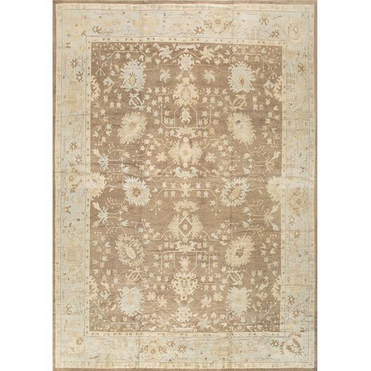 Pasargad Home Vintage Oushak Collection Red Lamb's Wool Area Rug- 4' 1" X 6' 0"
