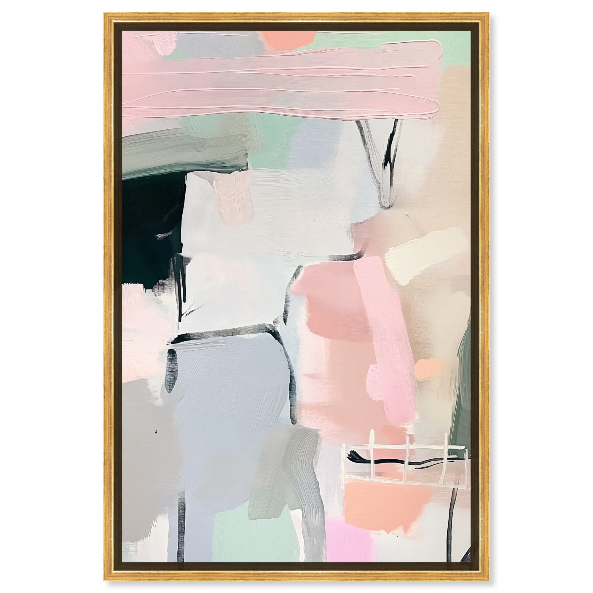 Pastel Reflections Canvas Pastel Wall Art by Art Remedy, Gold Frame, 36" x 54"