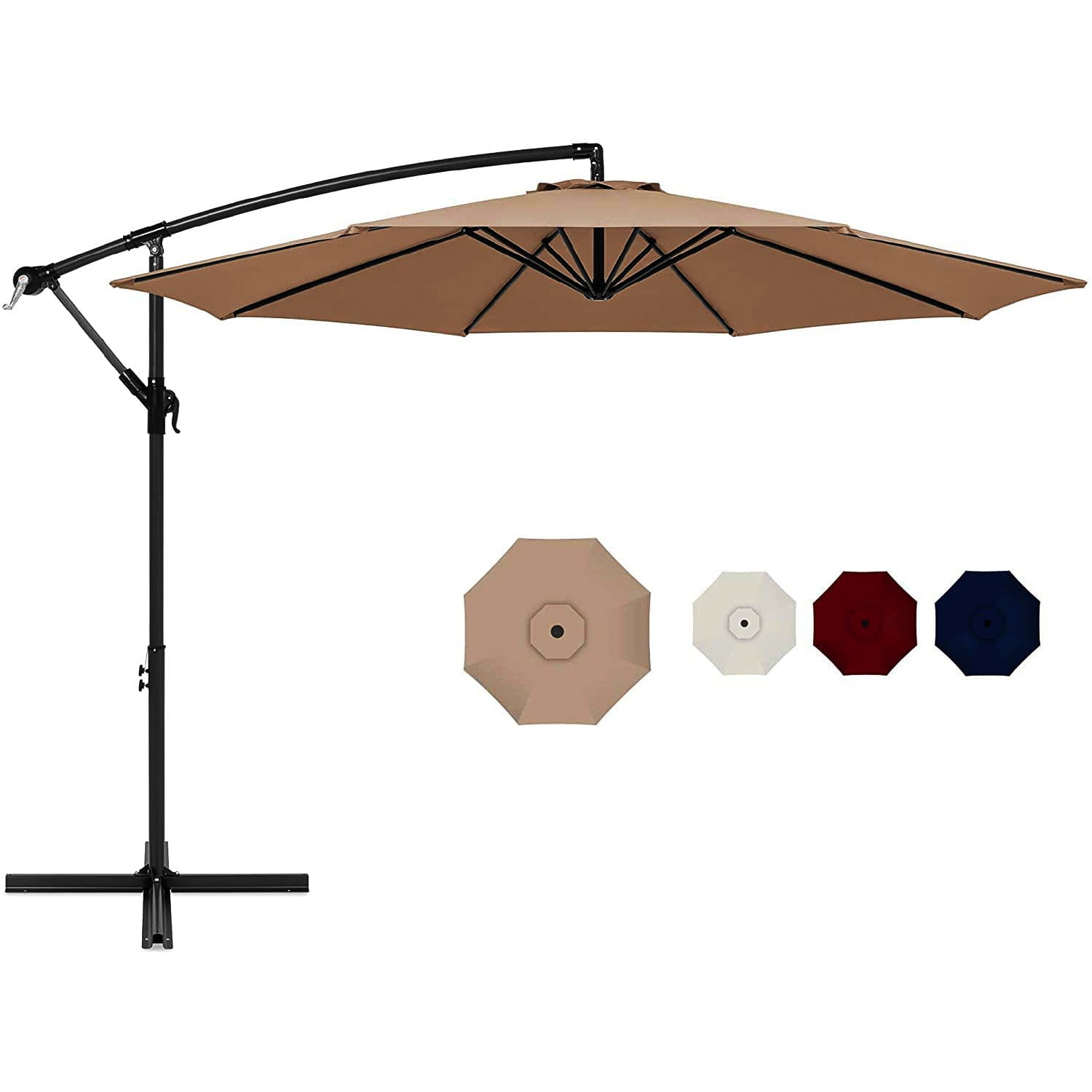 10ft Nude Steel Octagon Cantilever Side Post Umbrella