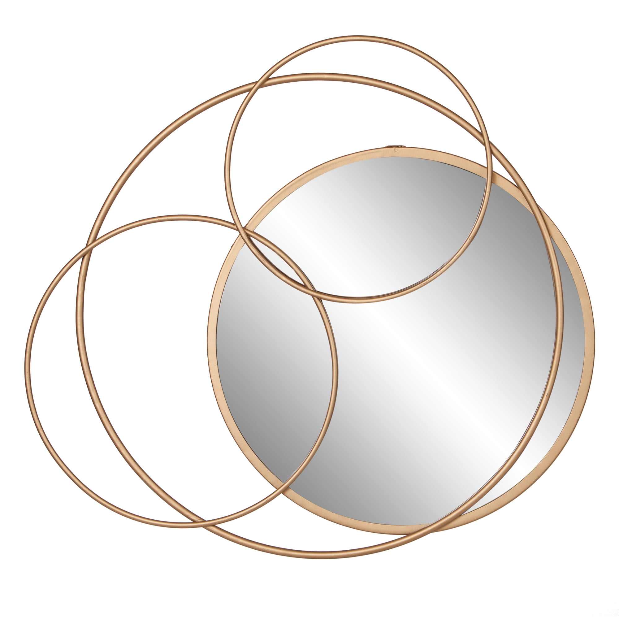Patton Wall Decor Gold Metal Layered Circle Wall Accent Mirror