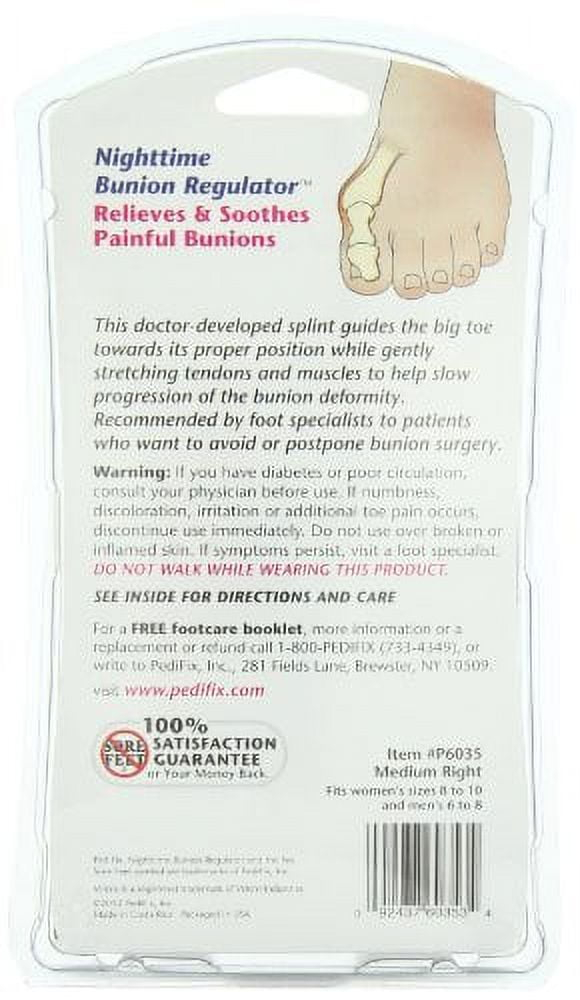 PediFix Nighttime Bunion Regulator, Right Foot, Medium
