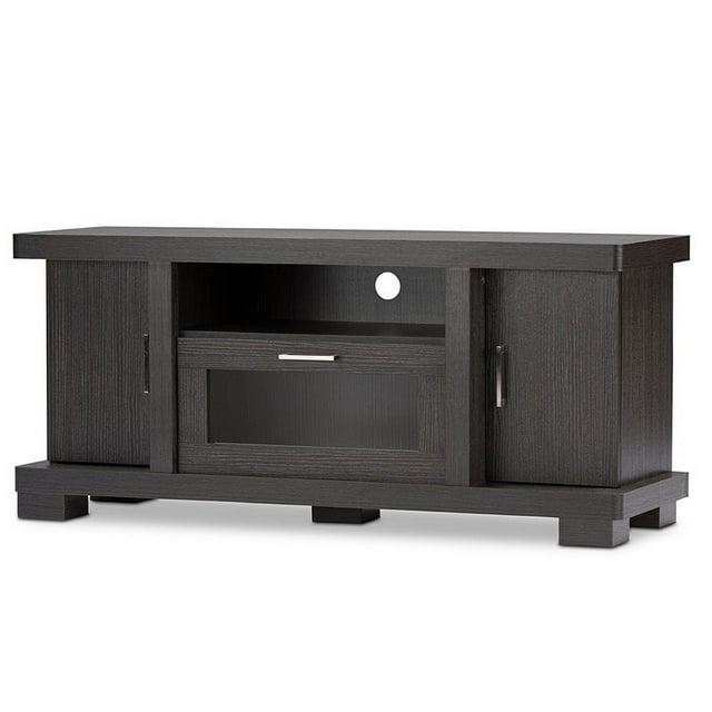 Viveka 2 Door TV Stand for TVs up to 46&#34; Dark Brown - Baxton Studio