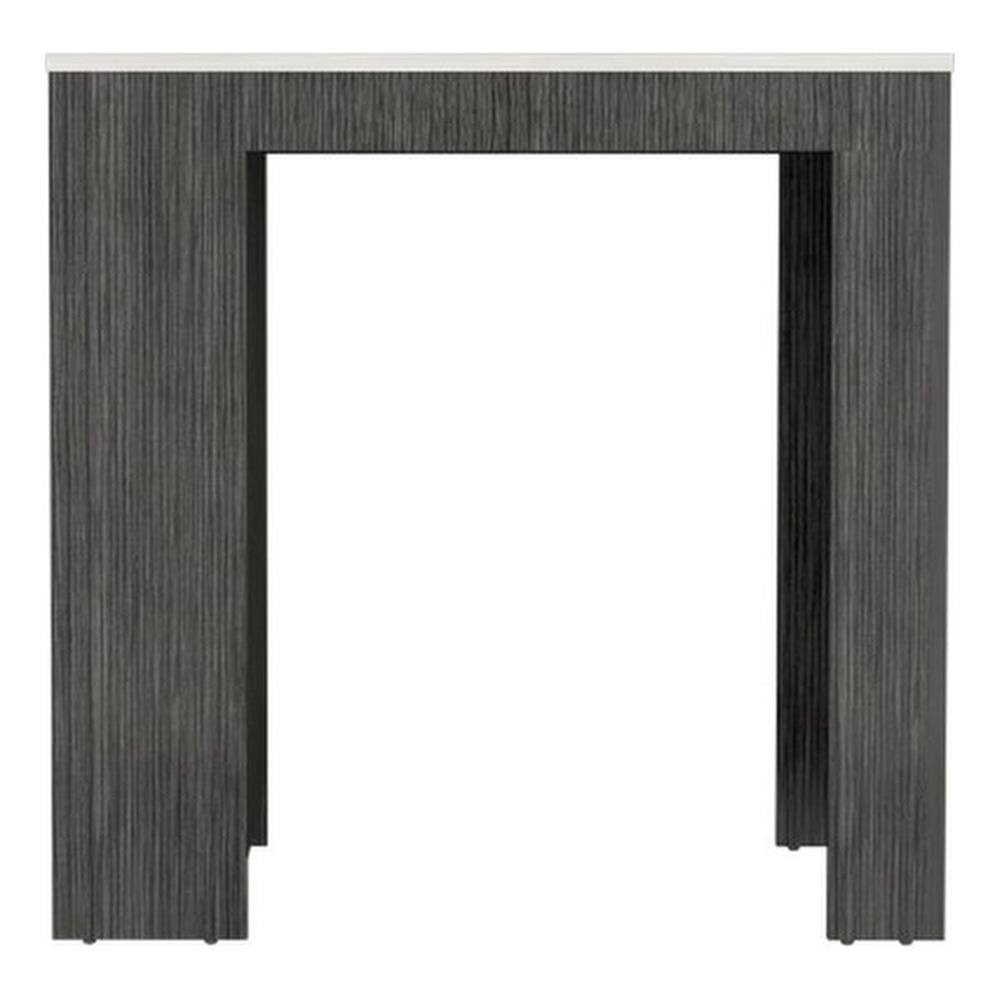 We Have Furniture Kitchen Island Doyle,Kitchen Island, Smokey Oak / Ibiza Marble