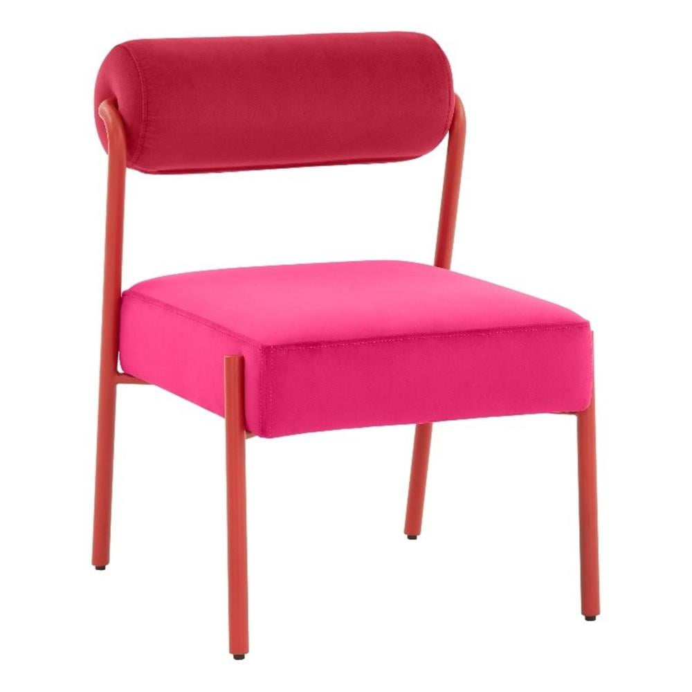 TOV Furniture Jolene Hot Pink Velvet Dining Chair - Set of 2