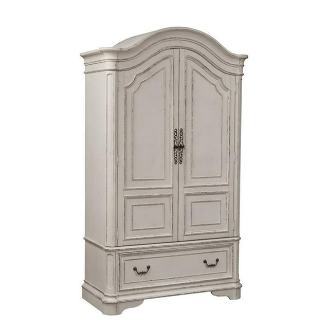 Pemberly Row Modern / Contemporary Magnolia Manor White Armoire