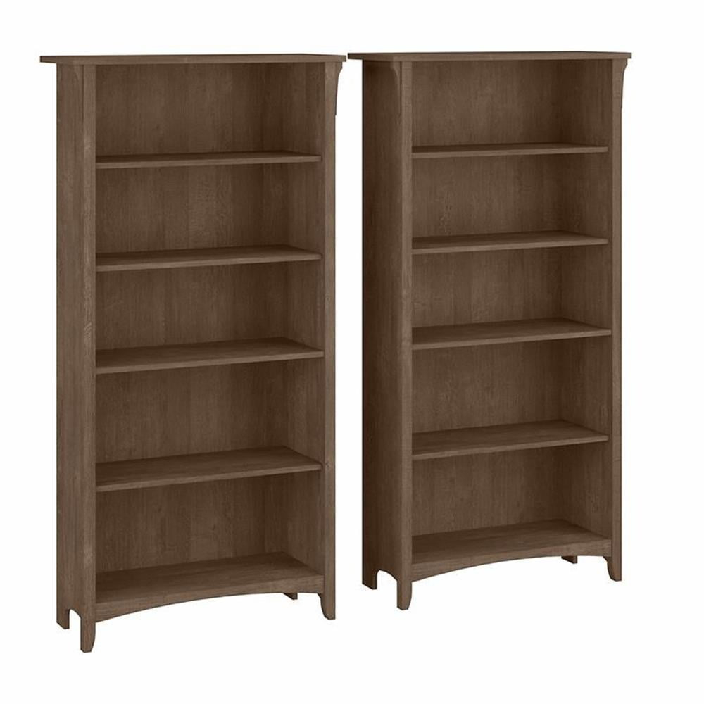 Khadesha Tall 5 Shelf Bookcase - Set Of 2