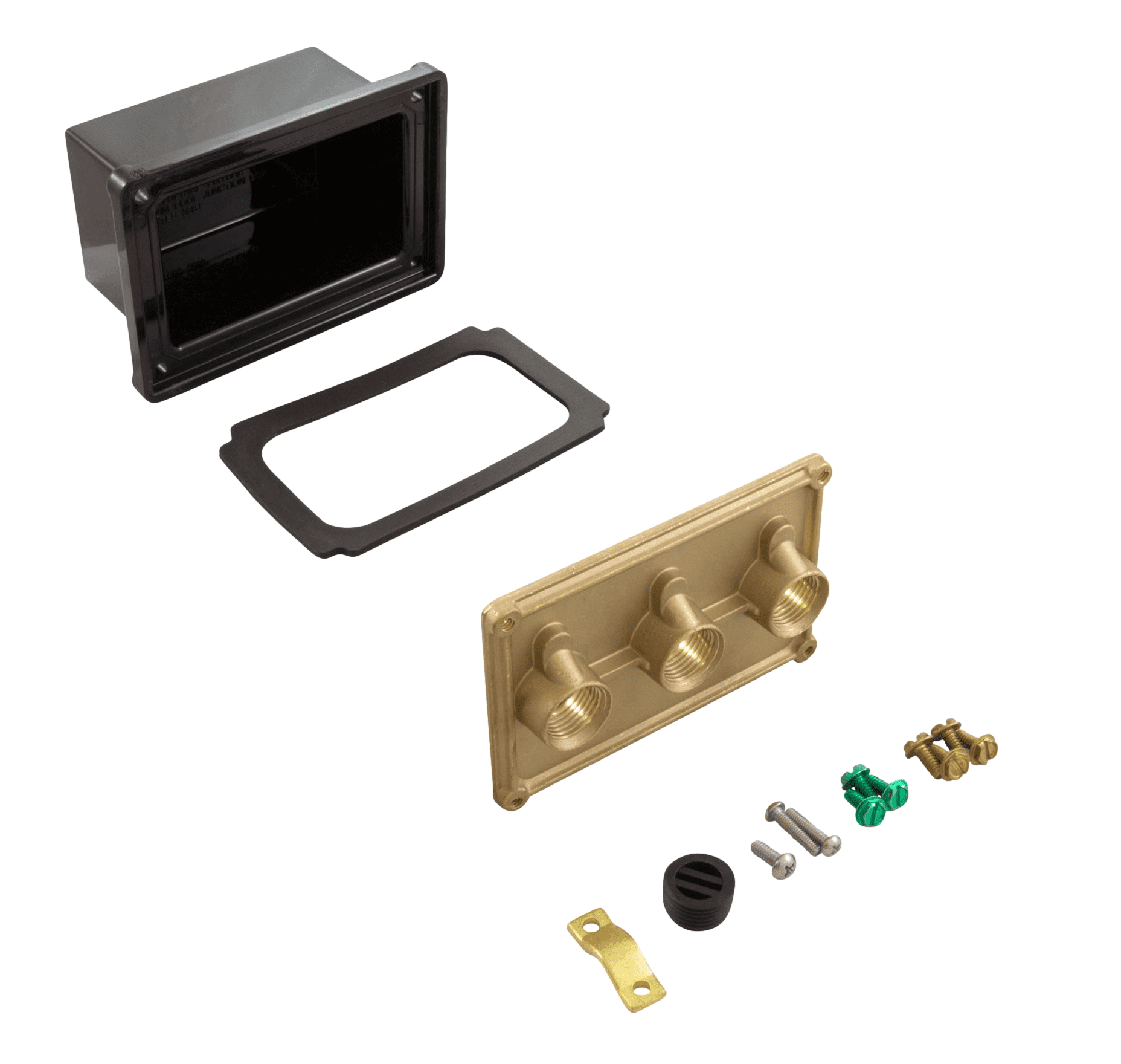 Pentair Junction Box Lexan 3 1-2in. Ports Black 78310500