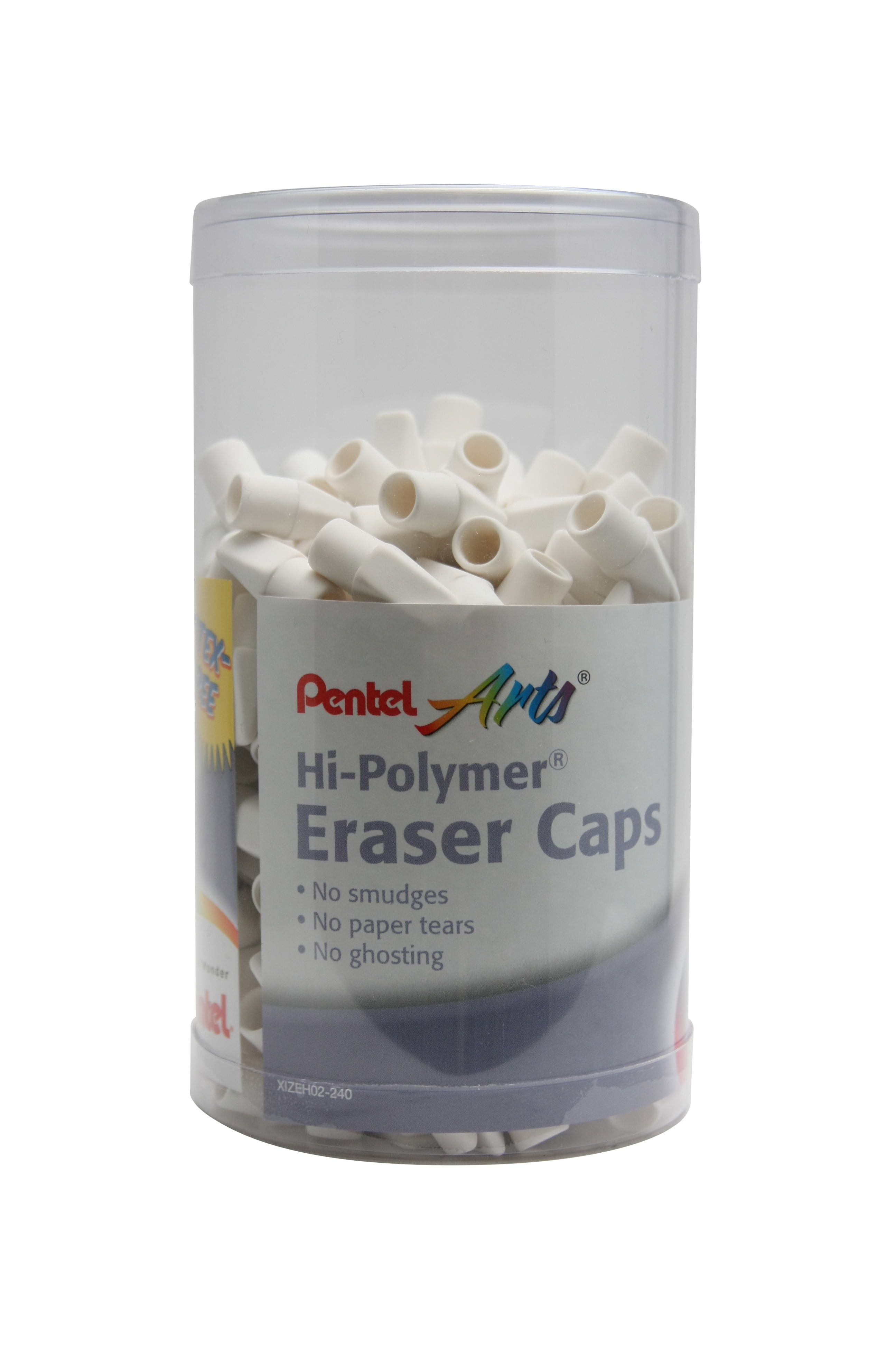 Pentel Arts Hi-Polymer Cap Eraser, Canister Display -240 Pieces
