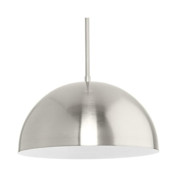 Progress Lighting, Perimeter, 1-Light Pendant, Brushed Nickel, Open Shade