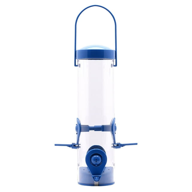 Perky Pet Navy 2-in-1 Tube Wild Bird Feeder, Blue