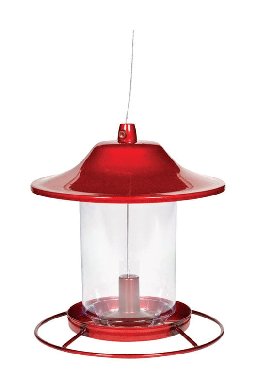 Perky-Pet Wild Bird 2 lb Metal/Plastic Panorama Bird Feeder 1 ports Model No 312R (Case of 2)