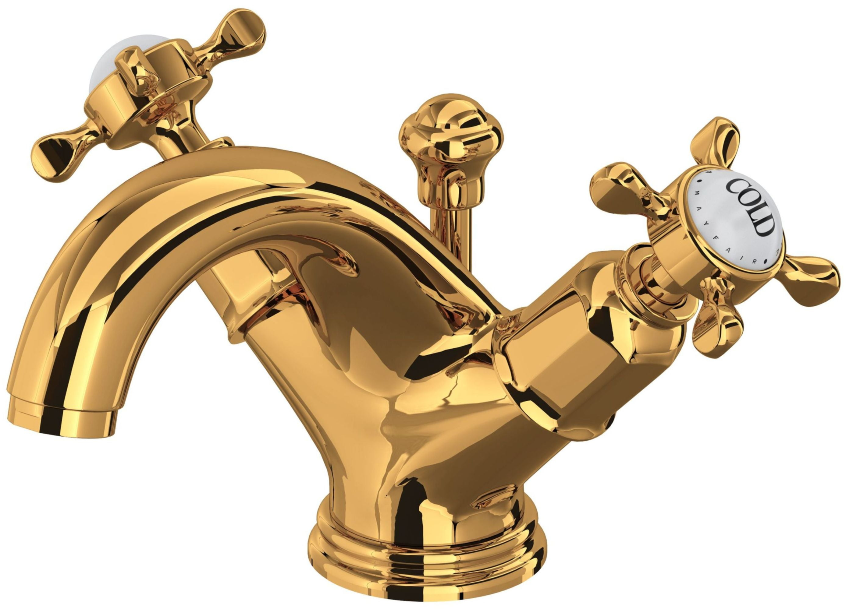 Perrin & Rowe Edwardian Two Handle Lavatory Faucet U.3626X-EG-2