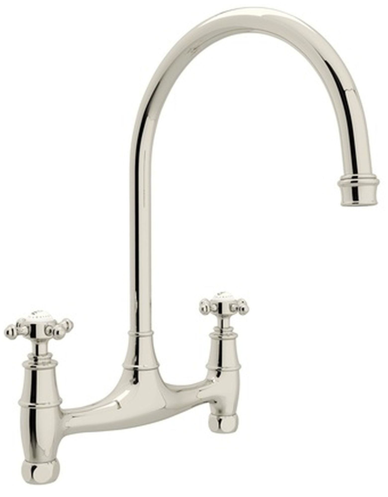 Georgian Era Bridge Kitchen Faucet Without Unions