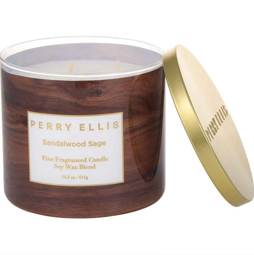 Perry Ellis Sandalwood Sage Scented Candle