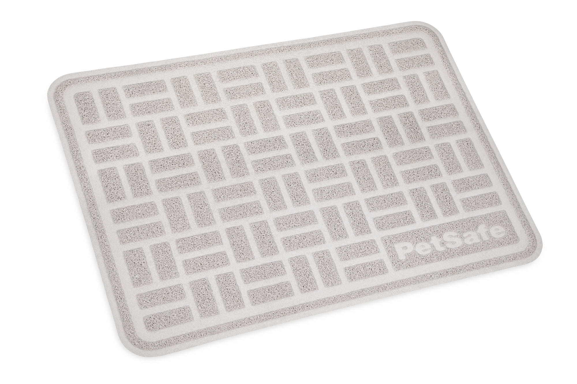 PetSafe Anti-Tracking Litter Mat, Works with All Cat Litter Boxes, Non-Slip, Durable, Gray, Large