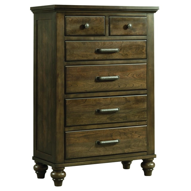 Picket House Furnishings Channing 6-Drawer Chest-Color:Dark Walnut,Style:Transitional,Weight:114,Width:35